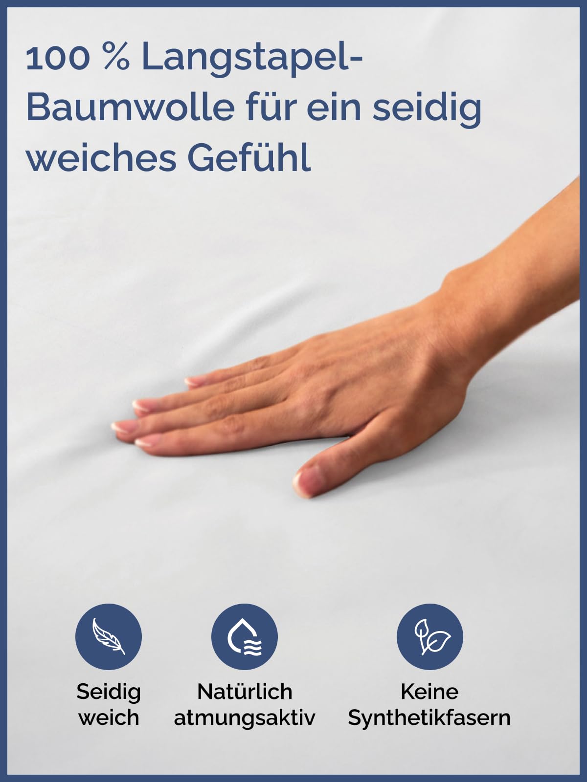 Spannbettlaken 180 x 200 cm Baumwolle Mako Satin 400 Fadenzahl Hotelqualität Oeko-TEX Zertifiziert Weiß