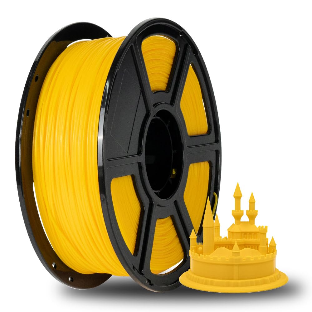 FLASHFORGEABS PRO 3D Printer Filament, Robust and Heat-resistant Filaments, 1 kg Spool (2.2 lbs), Dimensional Accuracy +/- 0.02 mm, Strong and Durable ABS Consumables (Yellow)
