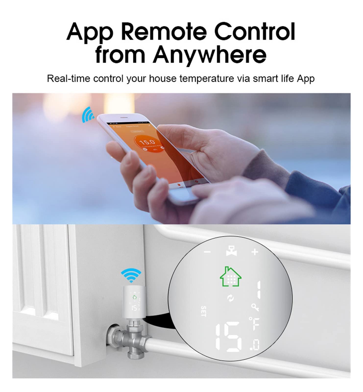 Smart Thermostatic Radiator Valve Smart Thermostat Radiator Actuator Valve  Programmable TRV Temperature Heater Voice Control Energy Saving, Remote  Control (Color : D 4 Pieces, Size : Y) : Amazon.ca: Tools u0026 Home Improvement