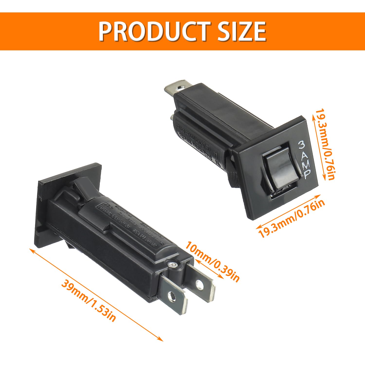 W28-XQ1A-3 Thermal Circuit Breaker Fuse — Amazon image 2