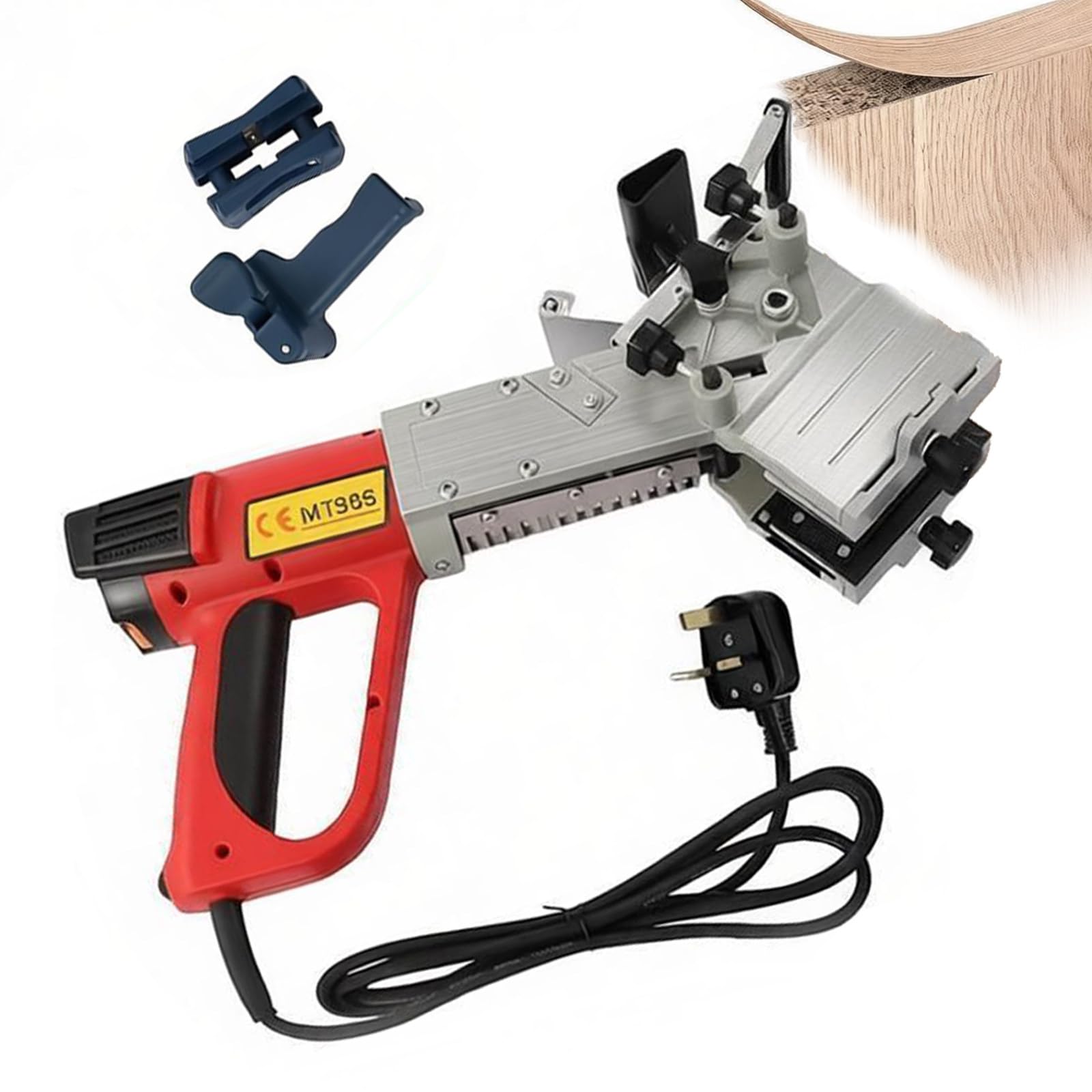 Htdre Manual Edge Banding Machine, Double Side Gluing Portable Edge Bander For Woodworking, Curved And Straight Edges