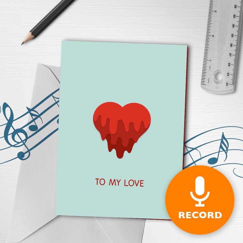 Amazon Com Singing Valentines Card With Varnish Finish Cute Love Card Musical Valentine Greeting Card Recordable Sound Love Greeting Card 00018 10sec Recordable Office Products