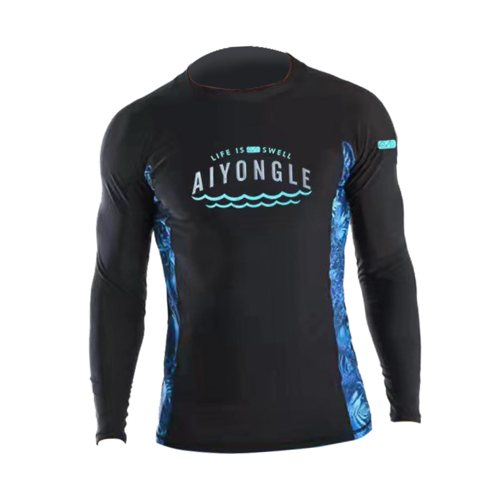 CALANDIS™ Mens Swim Shirt Wetsuit Wetsuit Top Quick Drying Long Sleeve Soft XL | Swimwear | Mens Clothing-image-38