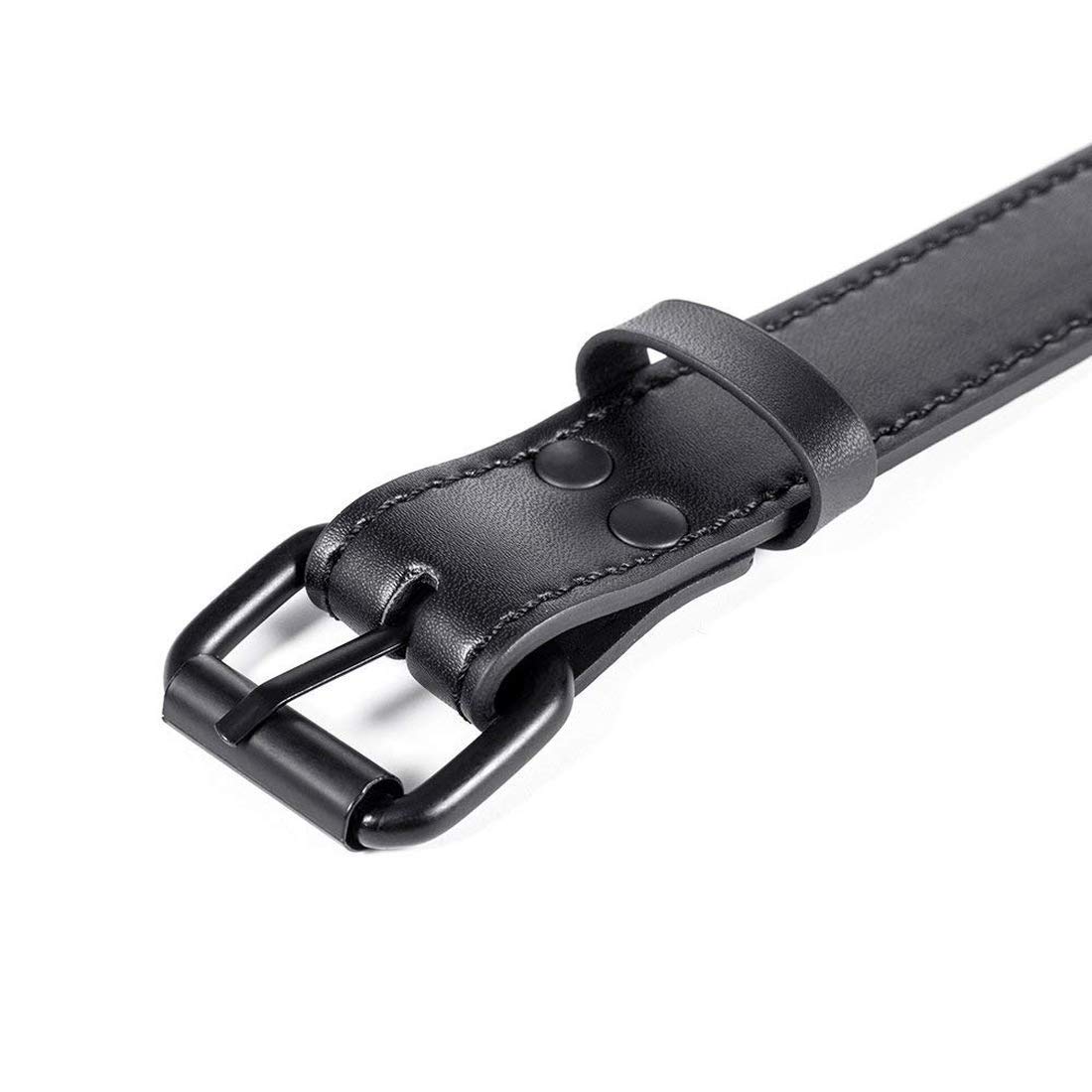 Outil de Sex SM Collier en Cuir et Laisse en Chaîne Accessoire de Bondage Plaisir Sexuel de Couple Noir Centrale avec la Laisse détachable de chaîne pour Les Femmes d'hommes