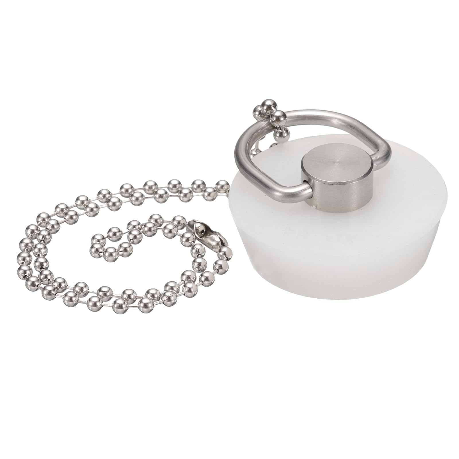 Bouchon de vidange en silicone blanc 35mm avec chaînette uxcell