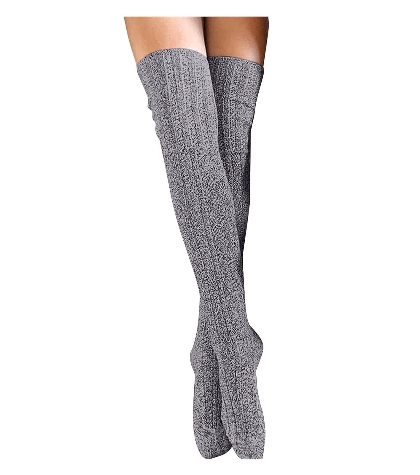 Wintersocken Bettsocken Damenstrümpfe Stricken Die Hohen Socken Mädchen Kniewarme Weihnachten Lang Über Damensocken Warme Flauschige Socken