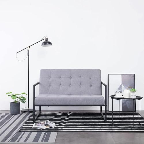 Miniatura 1 de Sofá moderno, sofás para sala de estar, para dormitorio, sala de estar, habitación de invitados, oficina en casa, sofá de 2 plazas con reposabrazos,