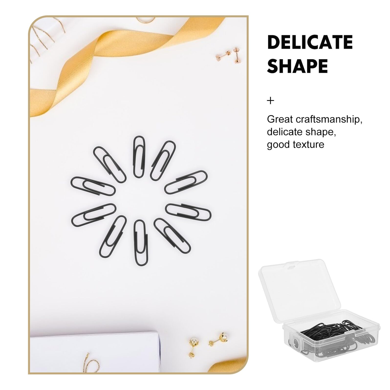 15 Boîtes Pince à Papier en Métal 28mm Organisation Optimale et Bords Lisses pour Bureau, École et Maison