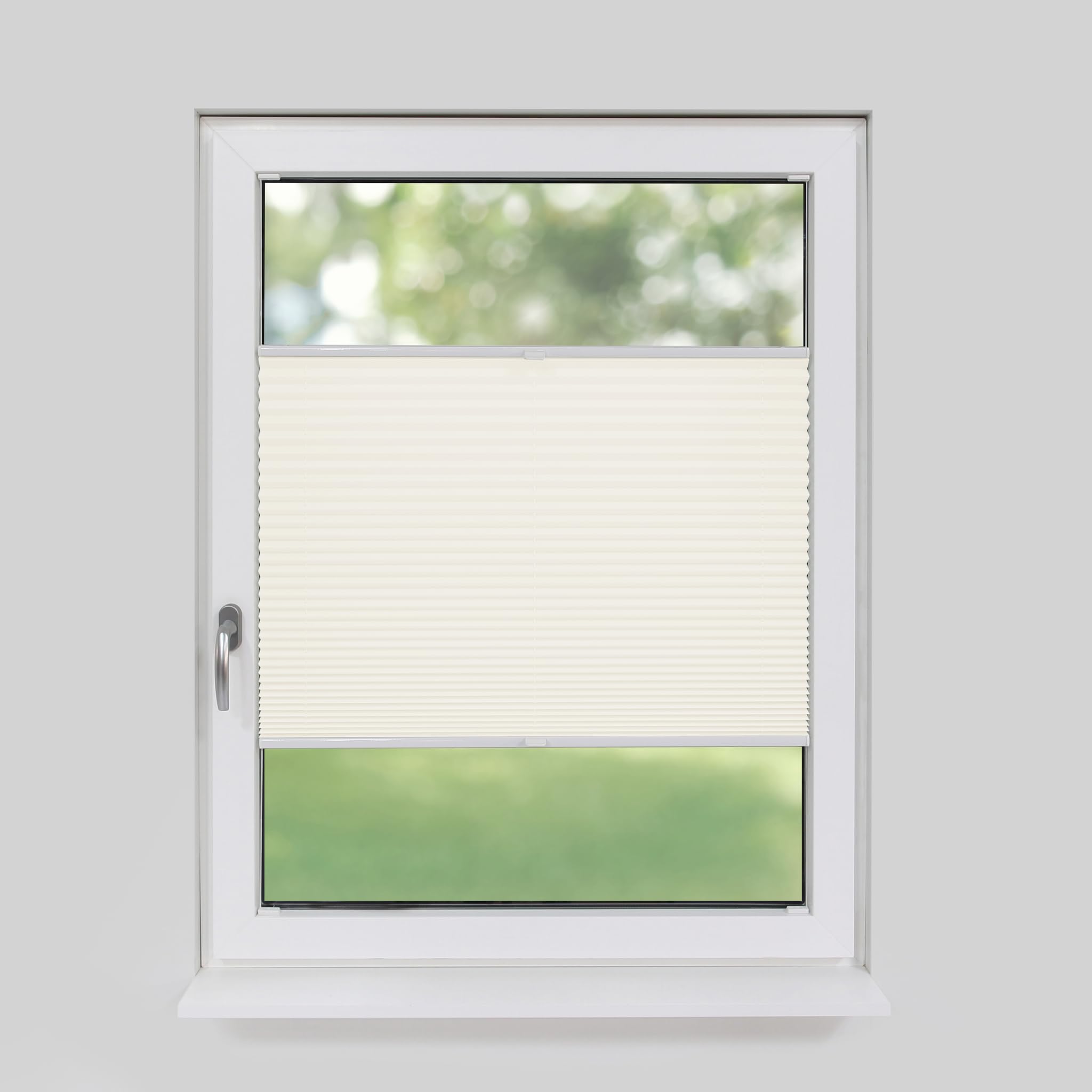 Deco-Raum Store plissé sur mesure Vanille pour fenêtre Plisseerollo volet roulant occultant pliable protection solaire translucide pour fenêtre et porte L: 71-80 cm, H: 201-250 cm