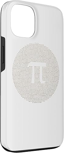 Vista 12 de Digits of Pi in pie Circle with Greek Letter Pi Pi Day Case for iPhone 15