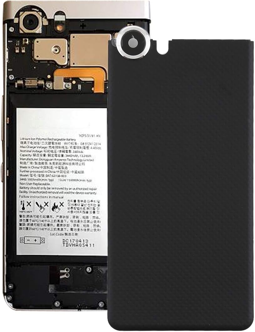 Back Cover with Camera Lens for Blackberry Keyone(Black)
