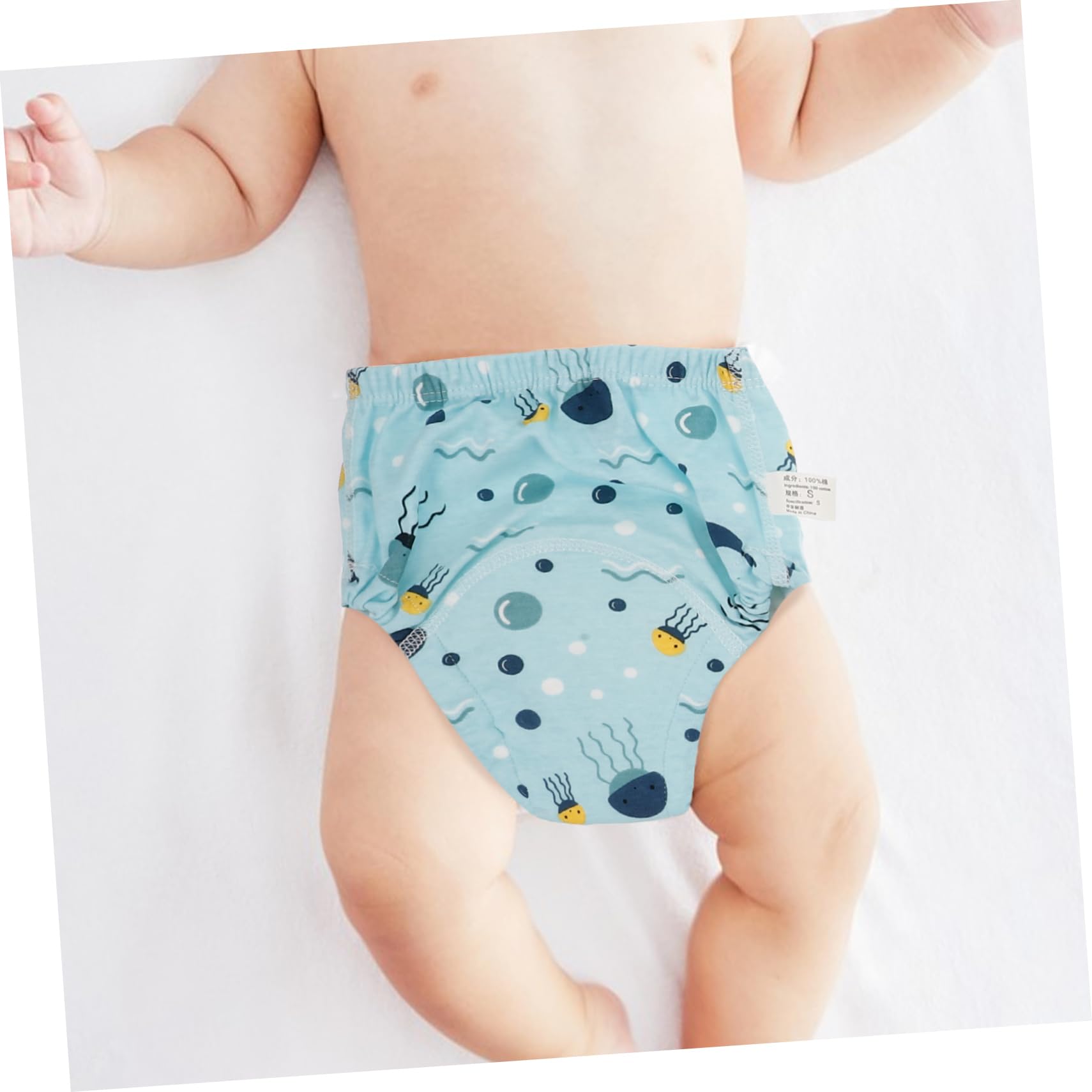 Braguita de Aprendizaje Reutilizable para Ñiño, Algodón, 6 Piezas, Cómoda y Transpirable, Adecuado para Entrenamiento al Orinal, Talla S