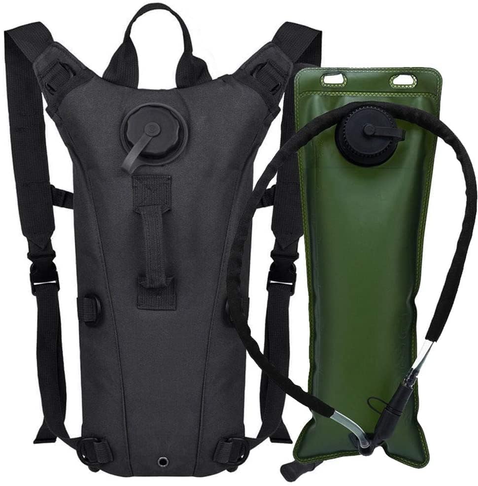 UDee Tactical Hydration Pack Backpack – 3L Leakproof Water Bladder with Hands-Free Hose & Bite Valve – Lightweight Military Hydration System for Running, Cycling, Hiking, Outdoor Sports (Black, 3 L)-image-26