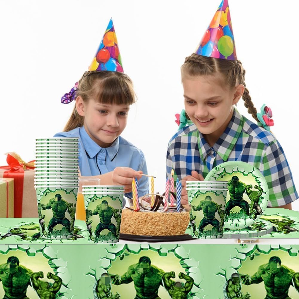 51 pcs Stoviglie di Compleanno, Kit Stoviglie per Feste, Tema Feste di Compleanno, Forniture per Feste ,Piatto per la Cena Tovagliolo di CartaTazza Tovaglia