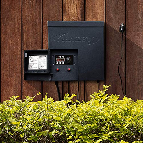 Malibu 600 Watt Power Pack With Sensor Photo Cell And Weather Shield For Low Voltage Landscape Lighting Spotlight Outdoor Transformer 120V Input 12V Output 8100-0600-01 #TOP1