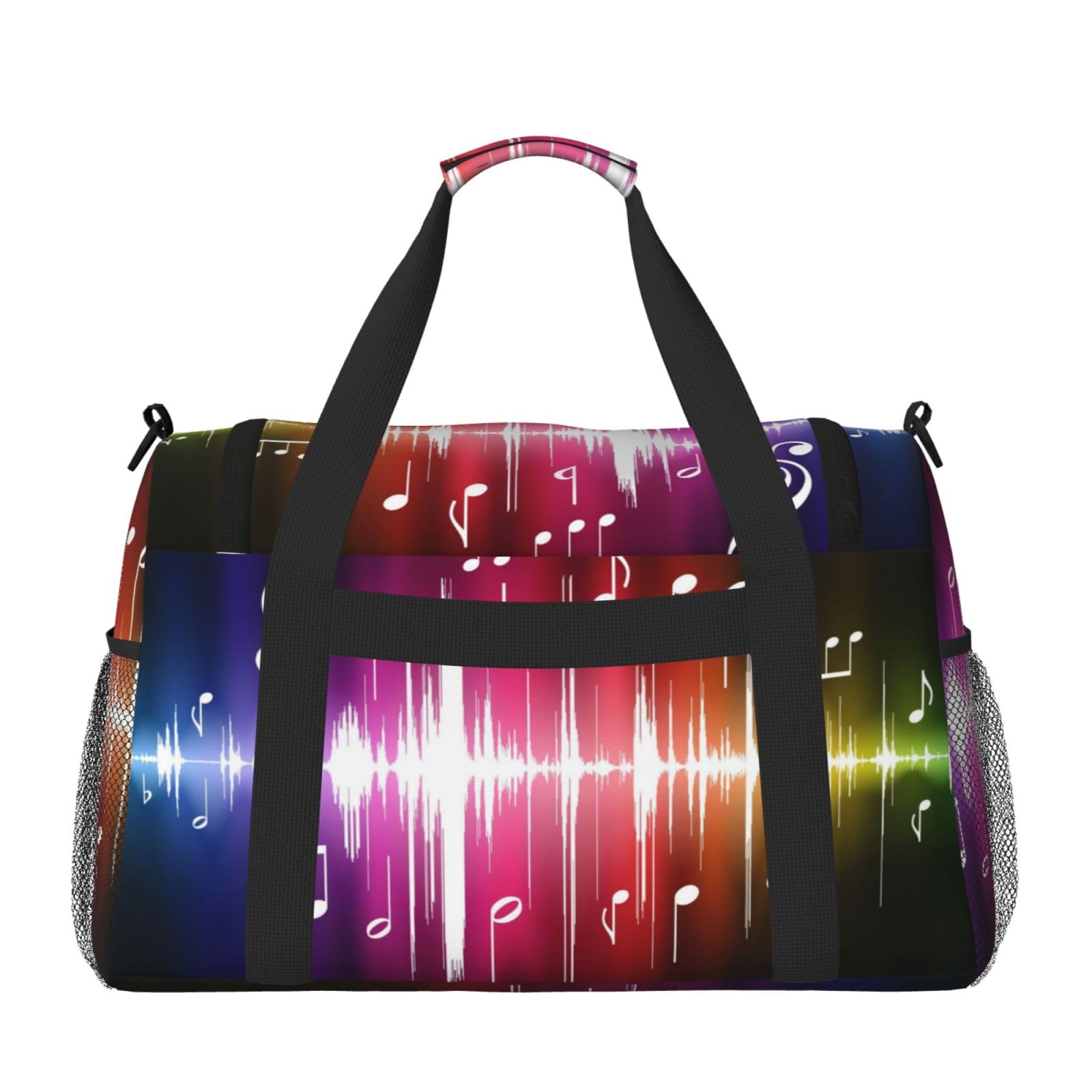 Handreisetasche mit Musiknoten-Aufdruck, ideal für Langstreckenreisen und den täglichen Gebrauch