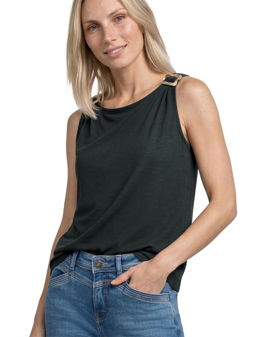 Street One 3230150 Top con Detalle en los Hombros Mujer (Pack de 1)
