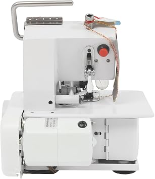 4-Thread Lockstitch Machine 1200 Stitches/Min, Metal Frame Serger & Overlock Machine Adjustable Needle Pitch, Ideal for Home and Industrial Sewing