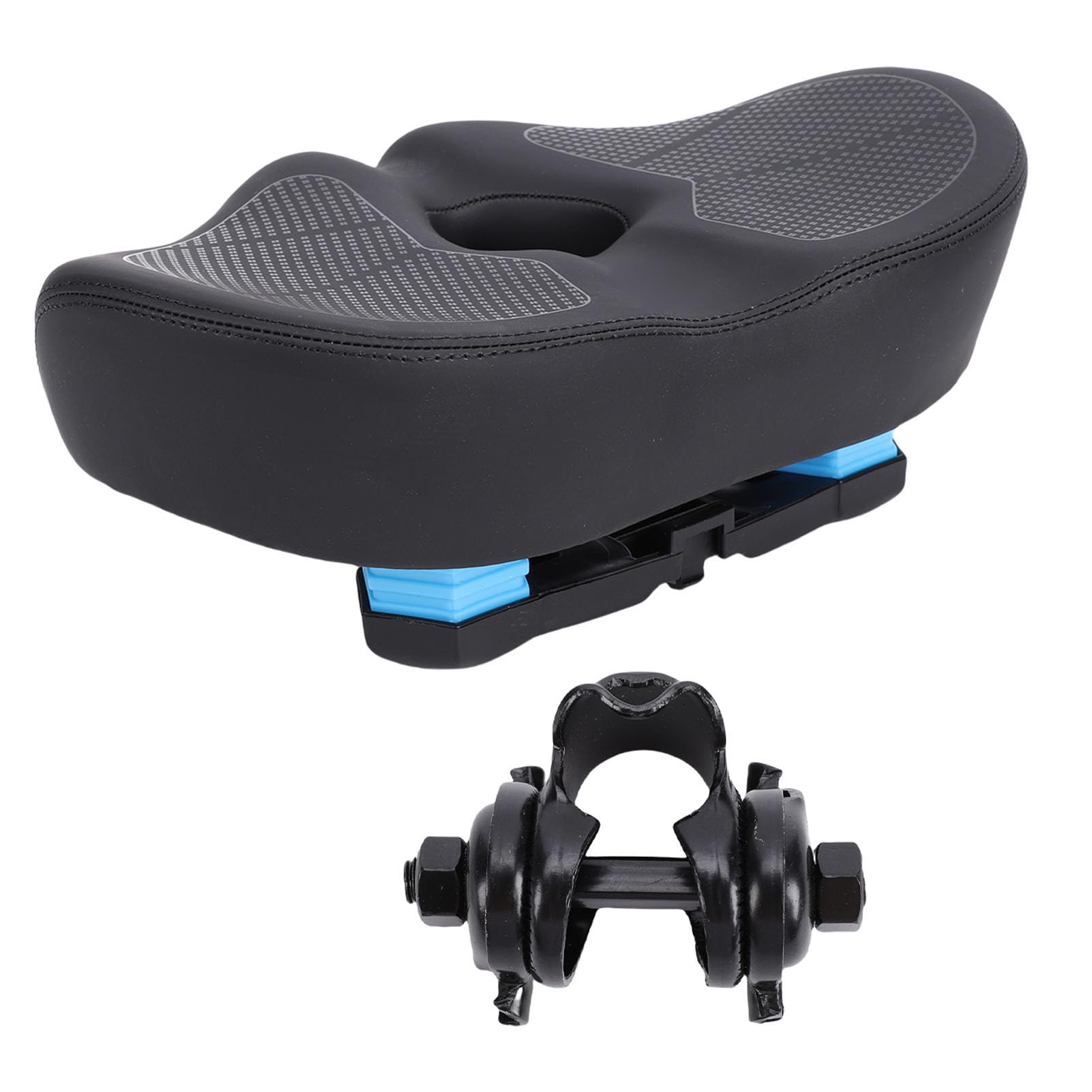 Fabater Siège de Vélo surdimensionné sans Nez, Selle de Vélo en Mousse à Mémoire de Forme Confortable et Imperméable, Coussin de Siège Extra Large pour Hommes et Femmes