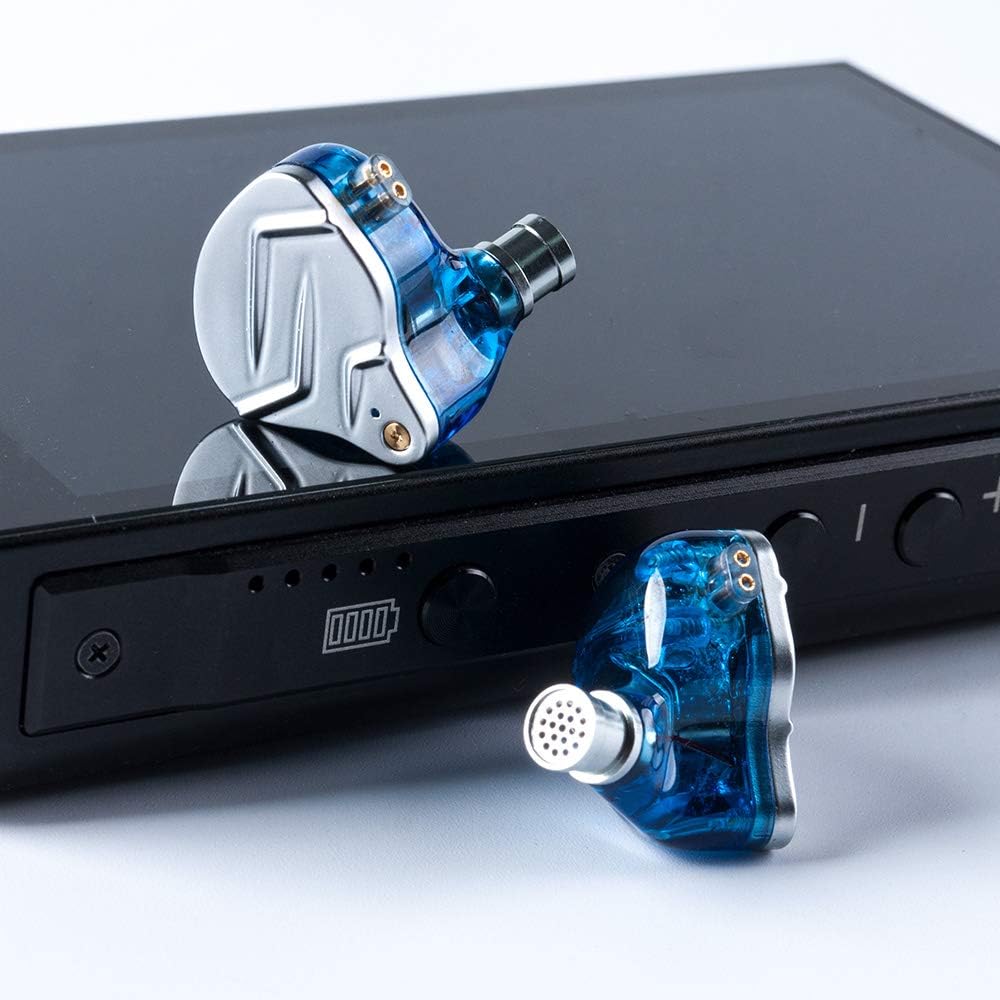 KZ ZSN Pro CCZ MC01 Headphone High Fidelity in Ear Monitor with 1 Balanced Armature and 1 Dynamic Driver Upgrade IEM with 0.75mm 2 Pin Cable (ZSN Pro NO MIC, Blue)…