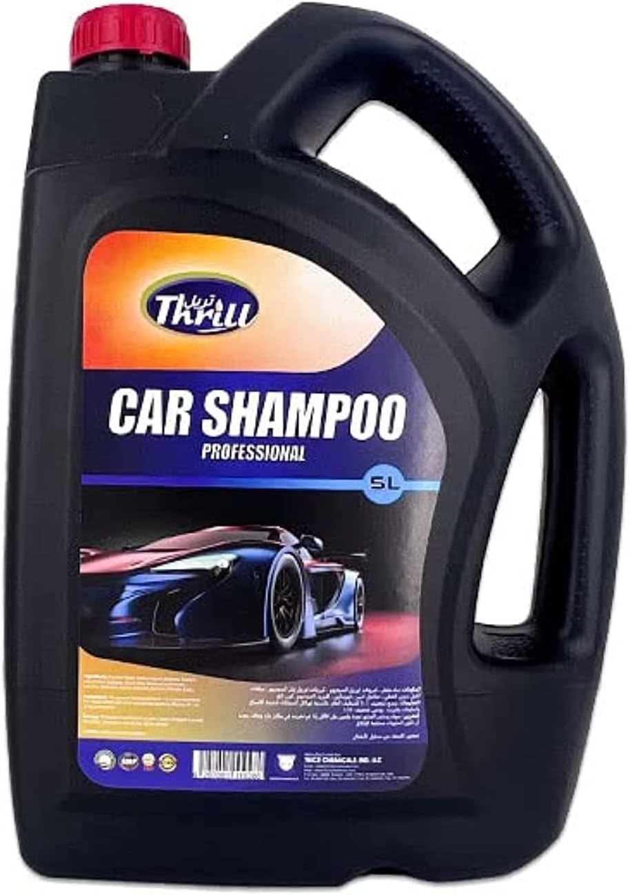Thrill Car Shampoo 5 Litre – High Foam, Gentle on Paint, pH Balanced, Premium Car Wash & Cleaning Solution, Easy Rinse, Effective Dirt & Grime Removal
