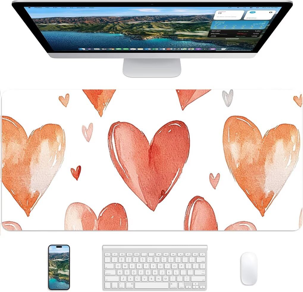 Lpfieonn Cuore Gaming Tappetino Scrivania, 120x60cm PF-3439