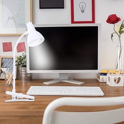 Miniatura 8 de Luz de mesa de oficina, luces de lectura con clip, luces de lectura con clip, protección de ojos, abrazadera de libro, lámpara de abrazadera de