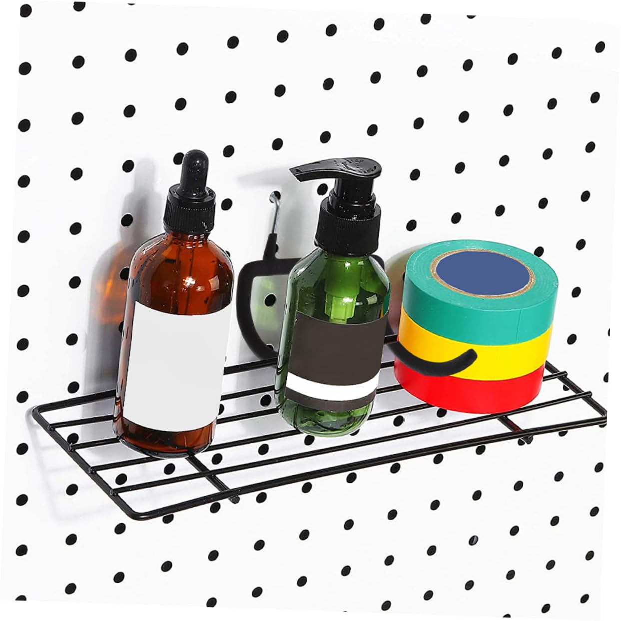 ULTECHNOVO 9pezzi Ganci Per Pannello Acciaio Inossidabile Per Utensili Elettrici Facile Installazione Design Moderno Per Ottimizzare Lo Spazio Di Lavoro