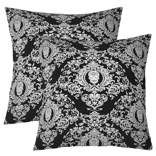 Housse de coussin gothique blanche 55x55 cm pour salon