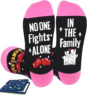 Breast Cancer Socks for Women, Breast Cancer Awareness Gifts, Chemo Survivor Comfort Gifts For Cancer Patients