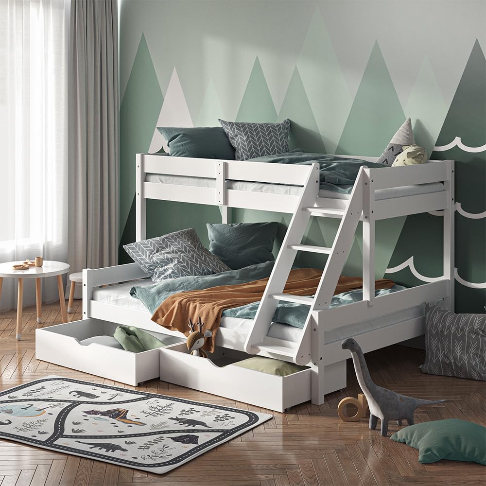 VitaliSpa Cajón con Ruedas Everest, Blanco, 98 x 56 cm Lote de 2