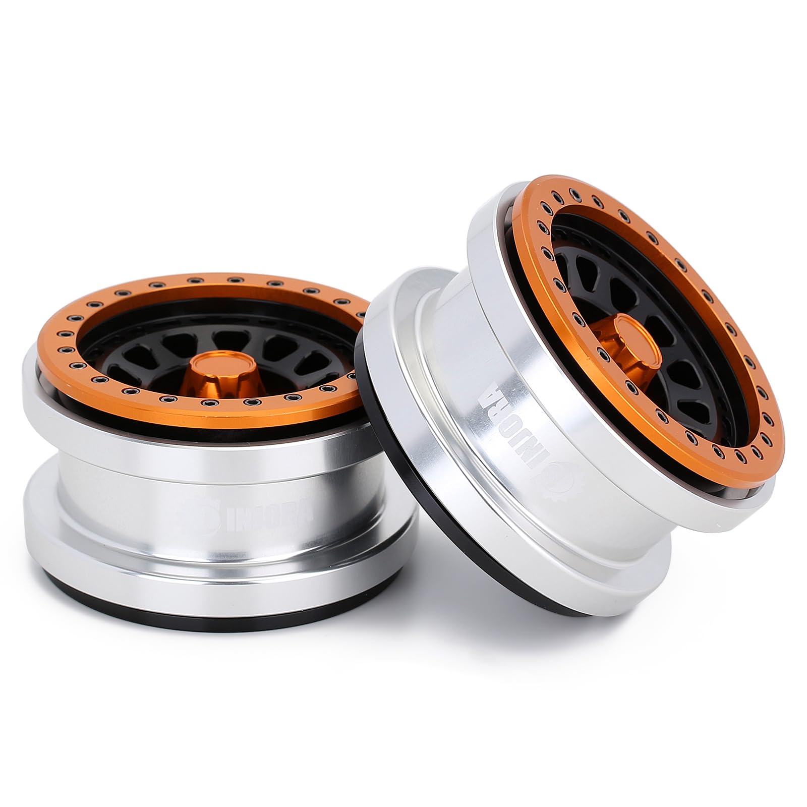 INJORA Jantes RC 4pcs 2.9 Beadlock Jante Set pour 1/6 RC Crawler Car Axial SCX6 JLU Wrangler