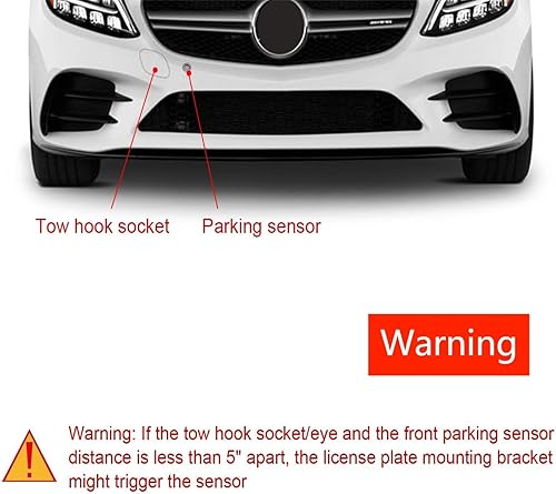 Miniatura 2 de Xotic Tech - Soporte de aluminio negro para matrícula de remolque compatible con Porsche Cayenne 2011-2017 o Tesla Model 3 2017-2023