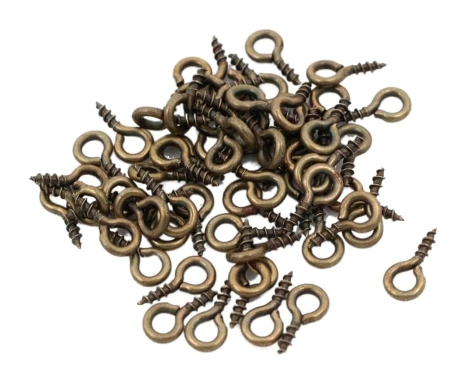 Vakorise Eye Hook Sets, Stainless Steel Eye Pins Screw Threaded Eyelets Clasps Jewelry Findings 200pcs 4.5x10mm