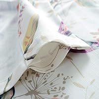 Vista 189 de VOGOL Cenefas con patrón de pájaros para ventanas de cocina, cenefa texturizada de lino con estampado floral y pájaros para ventanas pequeñas