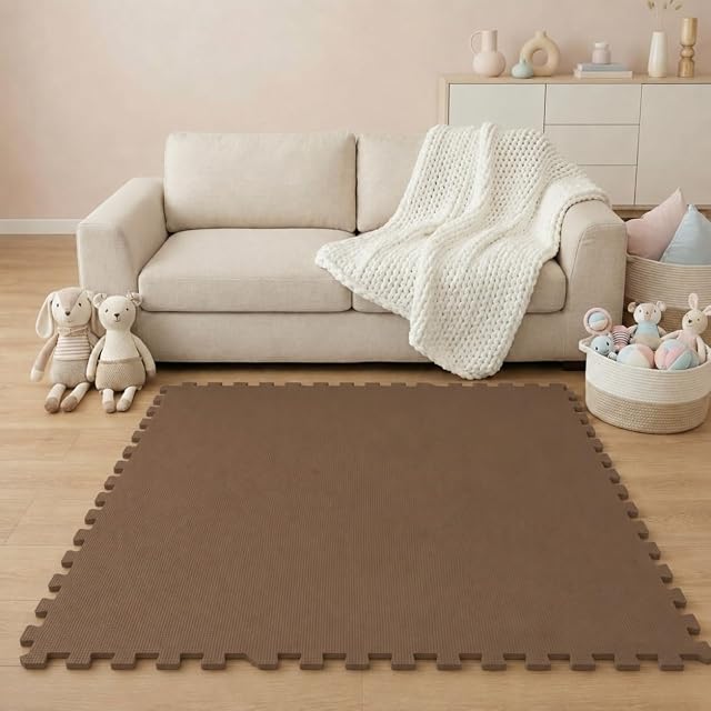 LittleTom 9 Piezas Alfombra Bebé Desde el Primer Mes - 30x30 cm Colchoneta de Espuma EVA Acolchada