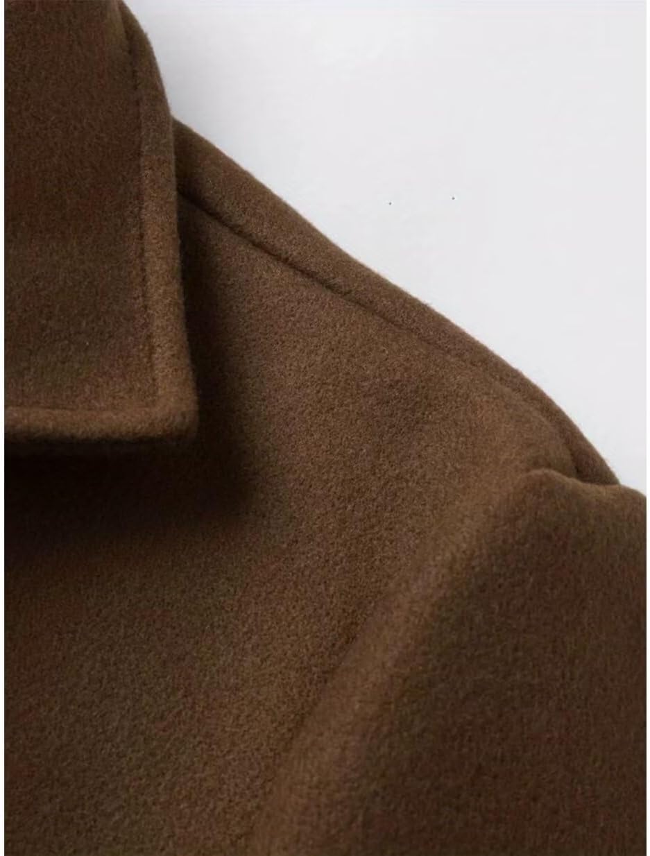 Rich Brown Wool Texture Close-Up