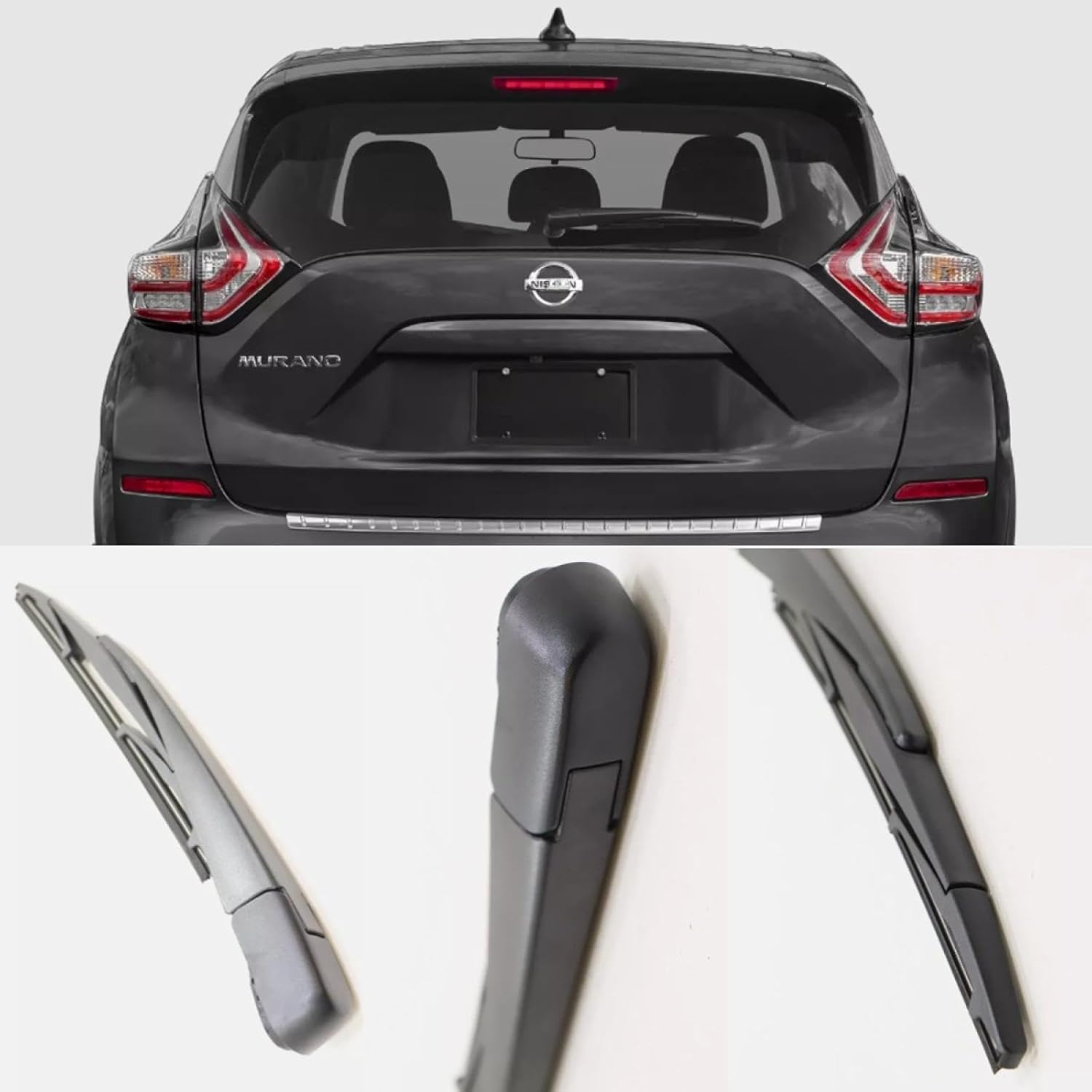 Rear Back Windshield Wiper Blade Arm Set for Nissan Murano 2015 2016 2017 2018 2019 2020 2021 2022 2023 2024 Platinum SL SV S Midnight Edition Platinum Hybrid SL Hybrid Sport Utility