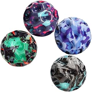 Astro Rubber Moon Ball Set Of 4 Pieces - Multi Color