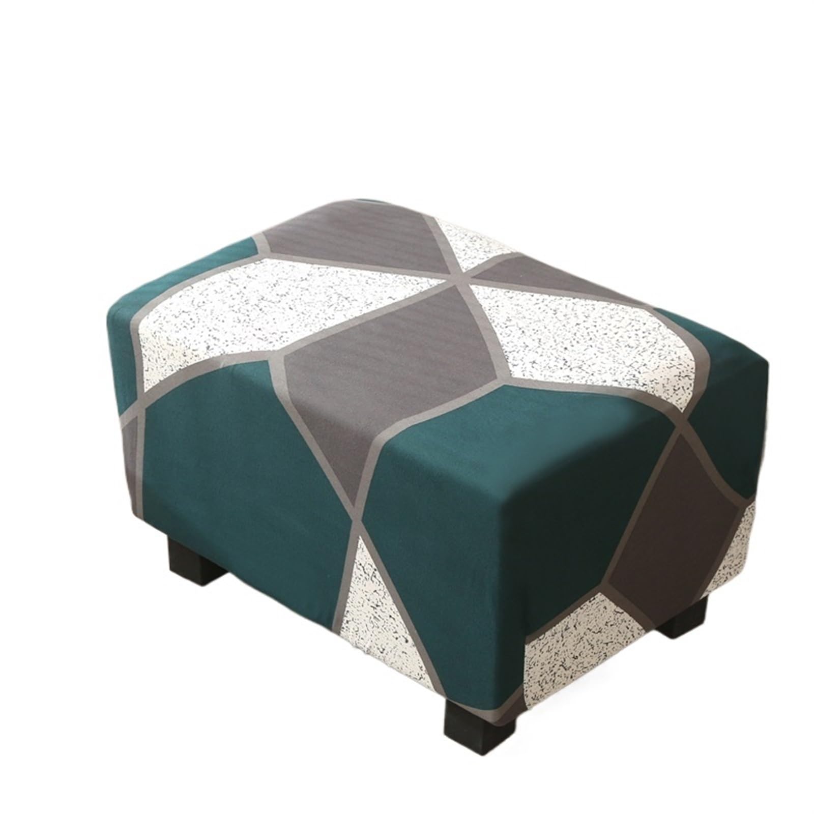 YXINAER Foot Stool Cover Ottoman Rectangle Storage Stool Cover Printed Footrest Slipcovers Footstool Protector Covers with Elastic Bottom(Type13)