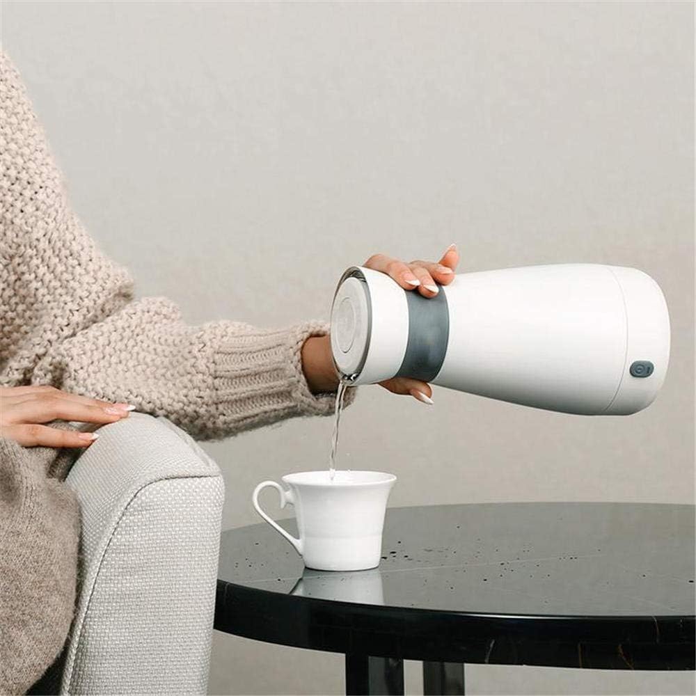Hervidor eléctrico, hervidor de agua, botella de agua portátil de viaje, botella de agua aislante, mini hervidor eléctrico para el hogar, blanco presente