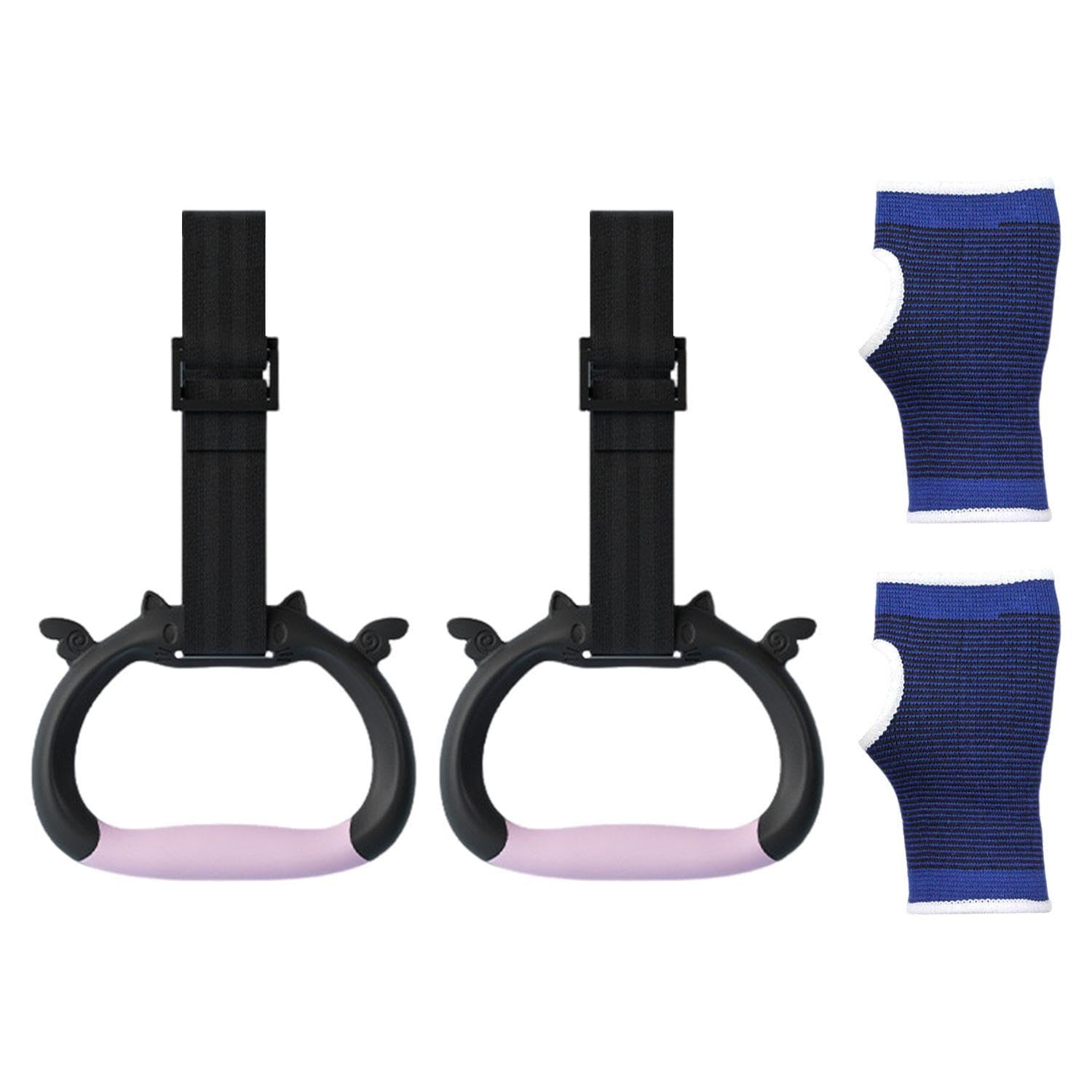 1 Par De Anillos Deportivos para Niños Y 1 Par De Protectores De Palmas, Equipos De Fitness para Niños, Equipos De Entrenamiento Físico para Niños, Accesorios De Fitness En Interiores.