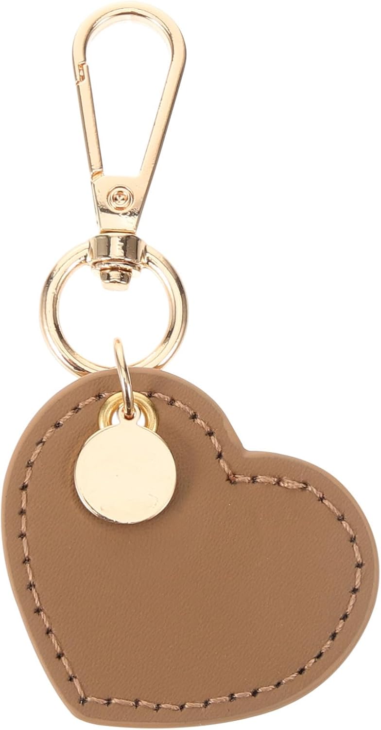GALPADA Leather Heart Keychain: Fashion Leather Keychain, Heart Key Ring Bag Charm, Car Key Purse Accessories Charms