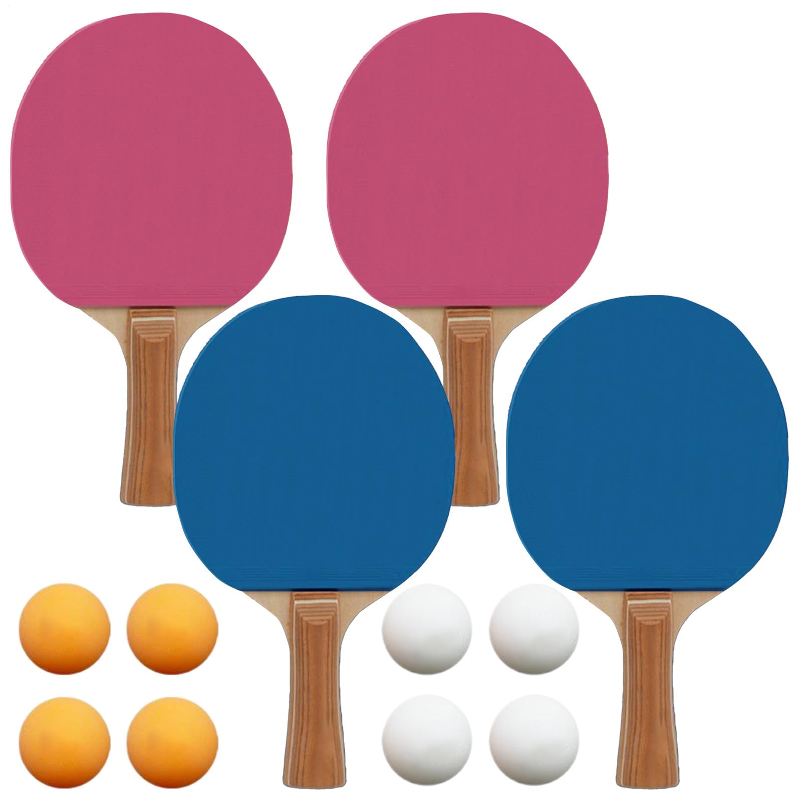 Set Da Pong Per Adulti 4 racchette 8 palline pong colorate | Racchette di tennis da tavolo Per Adolescenti Appassionati Giochi Di Gruppo Competitivi Interni Ed Esterni