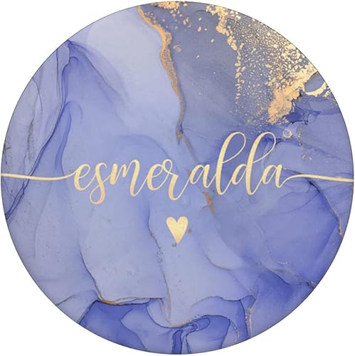Miniatura 3 de Esmeralda - PopSockets con inicial e letra E, lindo color morado personalizado PopSockets intercambiables PopGrip