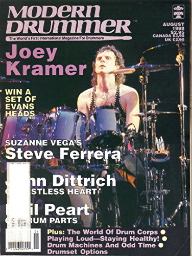Modern Drummer ~ August 1988 (Cover featuring Joey Kramer, The World's First International Magazine for Drummers)