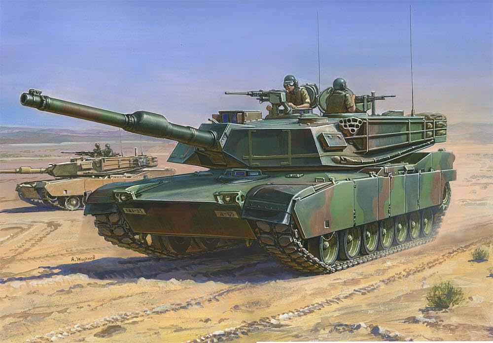 Amazon.com: Zvezda 500787405 – 1:100 M1A1 Abrams U.S. Combat Tank