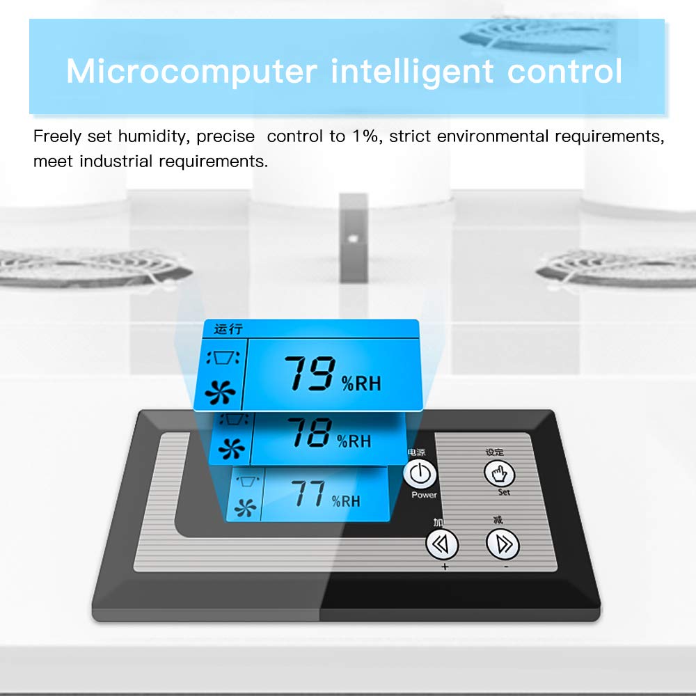 Humidificador industrial ultrasónico comercial,600W humidificador ultrasónico niebla fría,6 kg/h humidificadores automáticos para toda casa,con temporizador de 1-12 horas, para un área 50-70㎡