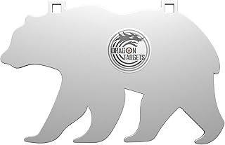 Dragon Targets AR500 Steel Targets for Shooting 3/8 Inch Thick Laser Cut Animal Shapes, Bear Target Painted and Ready to Shoot AR500 Steel Targets Made in USA