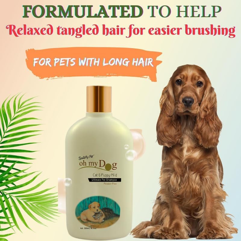 Image of Oh My Dog Smarty Pet Shampoo for Dogs & Cats - 500 ml, Paraben-Free, Suitable for Senstive Skin - Sold by Barkz and Mewz (Cat & Puppy)